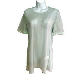 Les Bourdelles Des Garcons Sheer Metallic Shimer Top Fringe Italy 46